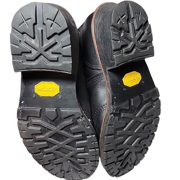 Carolina Boots Mens Linesman Black Leather Vibram SIZE 8D Code M 905 model
